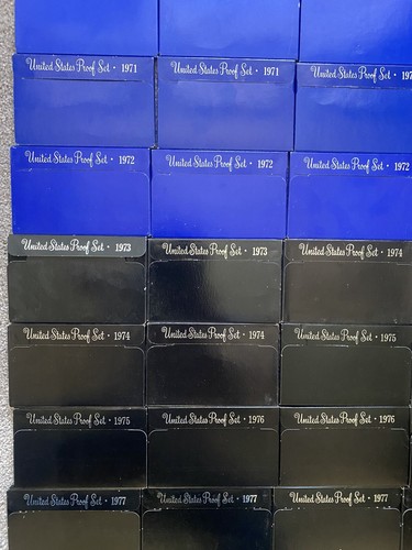 Lot of 72 United States Mint Proof Coin Sets In Original Packages 1968 - 1982 - Picture 4 of 22