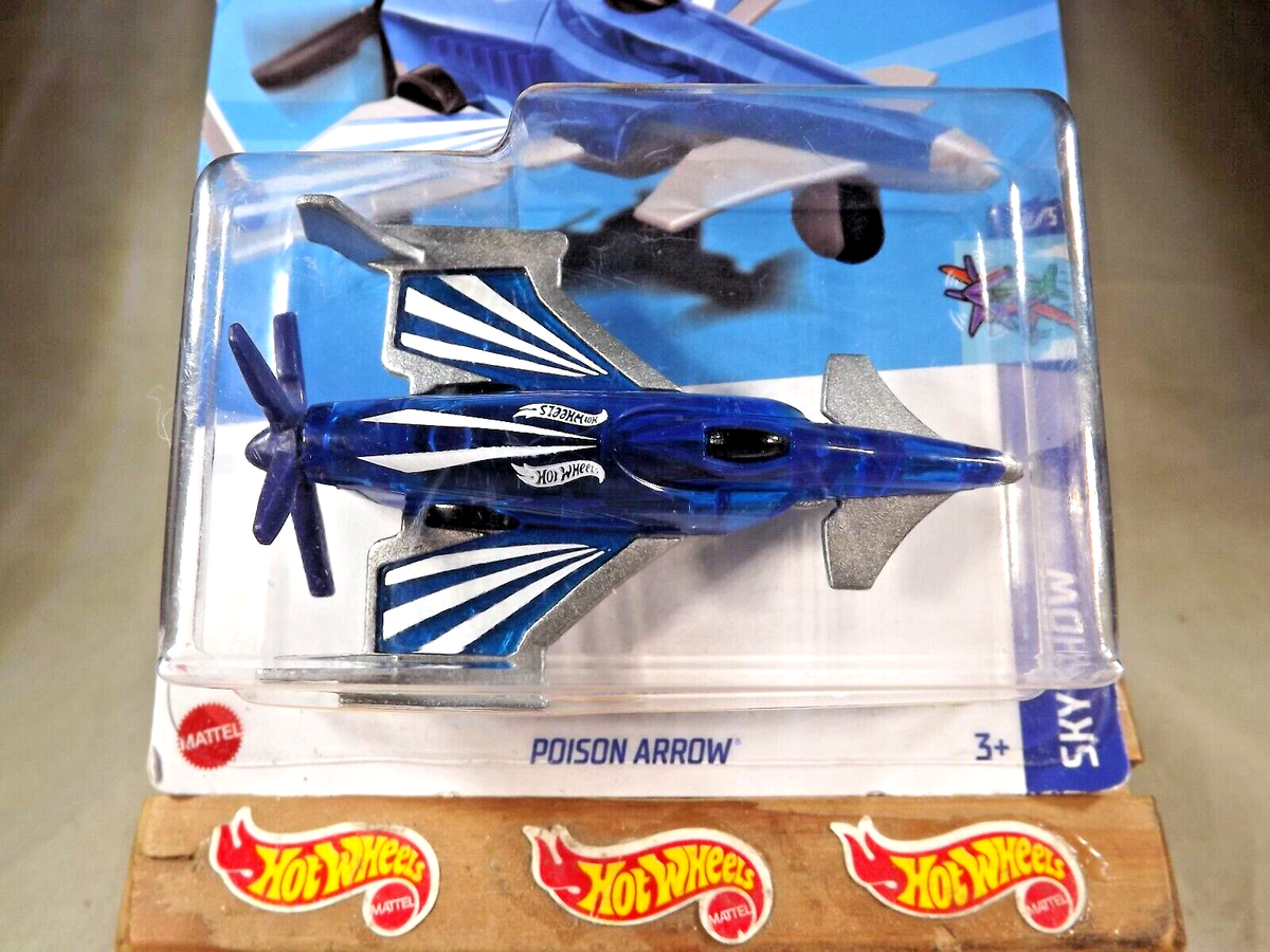 2023 Hot Wheels #45 Sky Show 2/5 POISON ARROW Blue/Silver w/Blue