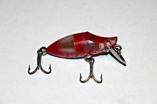 Vintage Heddon Tiny River Runt Spook 350 FFSR Fish Flash Silber Reflektor