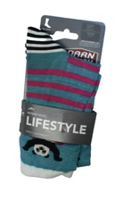 Darn Tough USA Merino Wool Lifestyle Crew Lightweight Sock Teal Panda Hoola S