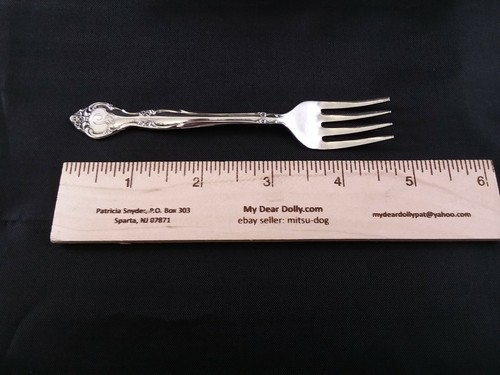 Silverplate Baby Fork 4-3/4" Engraved "G" 'Affection' by Community Plate - Picture 5 of 5