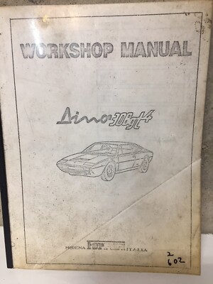 FERRARI フェラーリDINO 308gt4 ワークショップ マニュアル Ferrari Dino 308 GT4 Workshop Manual | eBay