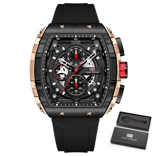 Herren Luxus Rechteckig Einfach Leuchtend Automatik Mechanische Mode Uhr Neu - Bild 13 von 22