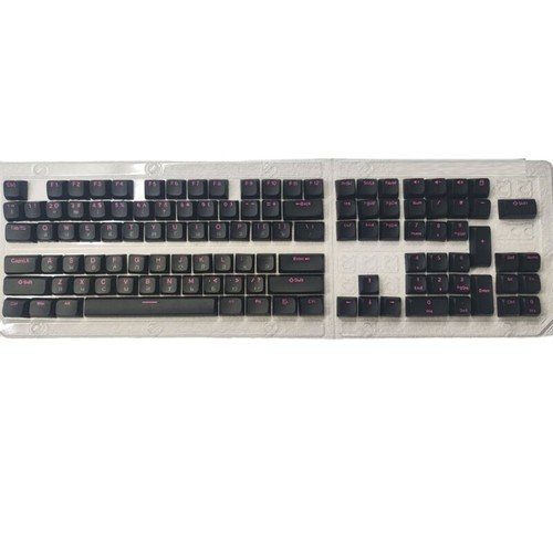 115Pcs PBT Black Knight Keycap Double Shot Injection Key Cover for Mechanical - Picture 2 of 12