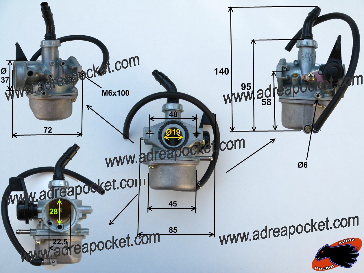 Carburateur PZ19 pour les sorties dominicales en Quad et Pit Bike