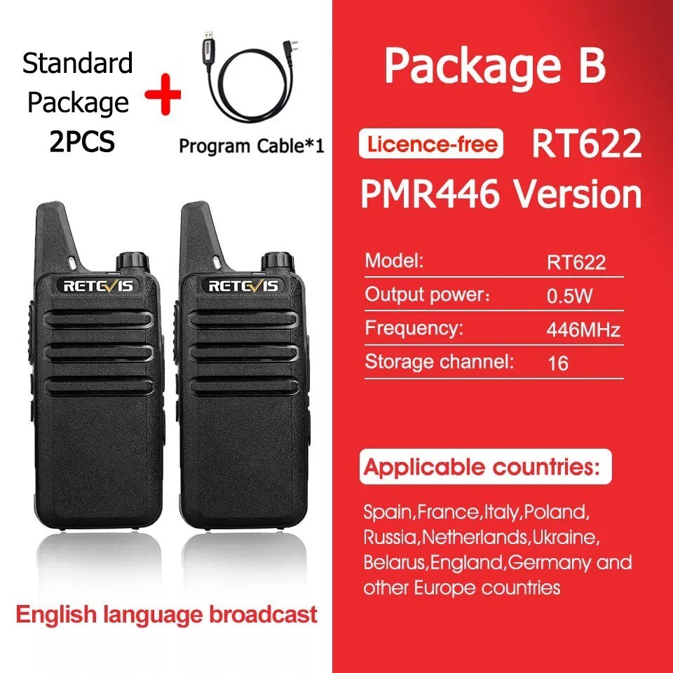 Mini talkie walkie RETC IS portable pour garder le contact en camping et en forêt