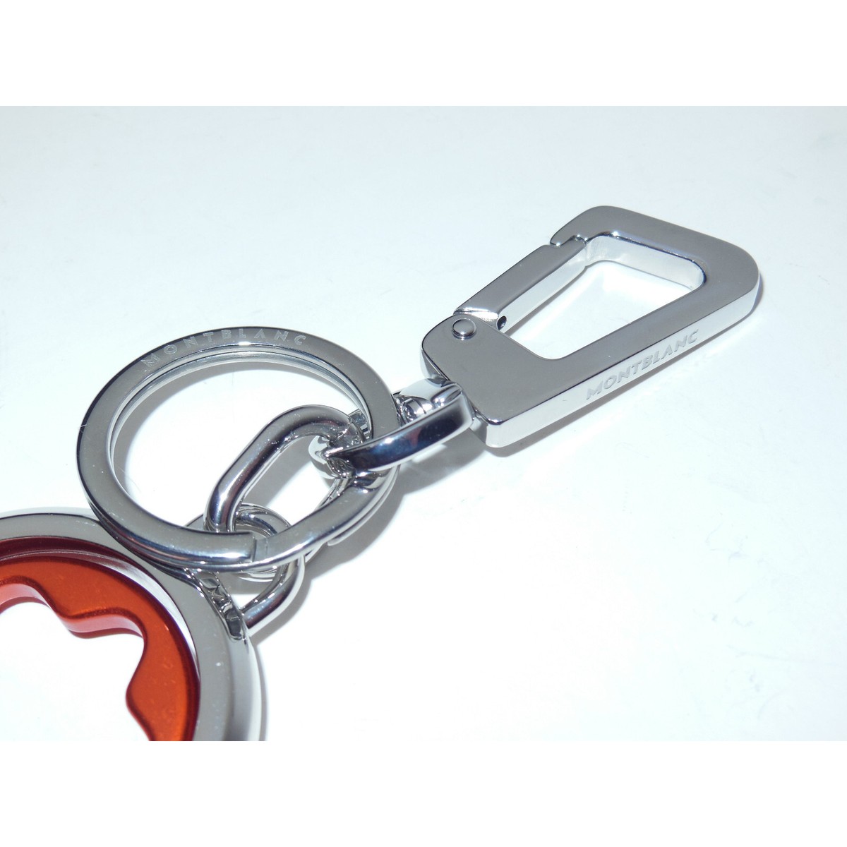 New Montblanc Meisterstuck Spinning Emblem Key Fob Palladium