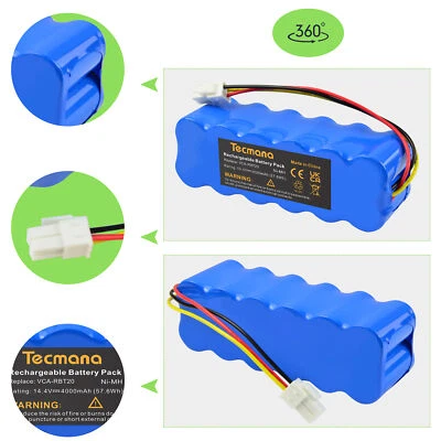 TECMANA 14.4V 4Ah Ni-MH Batteria per Samsung Navibot SR8850 SR8855 SR8857 SR8875 SR8990