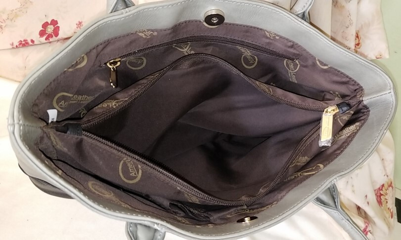 AMERI LEATHER Pebbled Leather Shoulder Tote Handb… - image 11