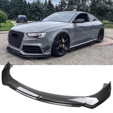 For AUDI A5 S5 A4 A6 A7 Carbon Fiber Front Bumper Lip Splitter Spoiler Body Kit