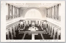 Kenogami Quebec Canada Real Photo Postcard RPPC Ste-Famille Church Interior