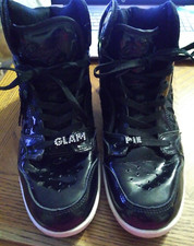Pastry Shoes Size 9 High Top Sneakers Black Shoes Little Crystals in the Sole