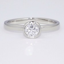 1.20 CT Minimalist Solitaire Sterling Silver Round Cut Women's Wedding Ring