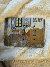 Switch Plate Cover. Double. The Bedroom By Van Gogh.