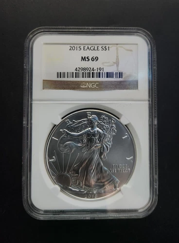 2015 1oz Silver American Eagle NGC MS69