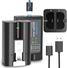 2 Pack 7200mAh Battery for Ring Doorbell 2/3/4 & Cameras + Dual Charging Station