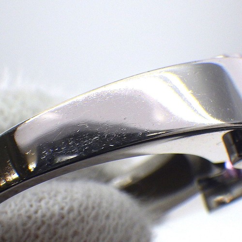 MAUBOUSSIN Ring 1 Point Oval Cut Amethyst 750(18K) White Gold #52 US6 - Picture 5 of 8