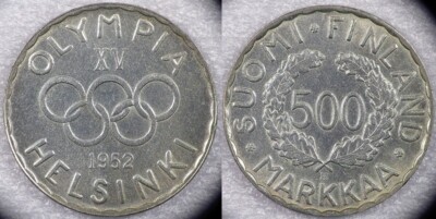 Finland : 1952H 500 Mk CH.AU-UNC Past Cleaning KM# IR1606