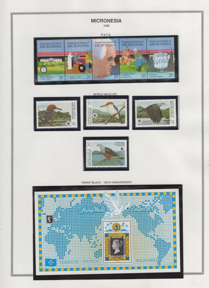 Micronesia 1990 London 90 - Pohnpei - Endangered Species  Sc #106-120 ST1669 - Image 3 of 3