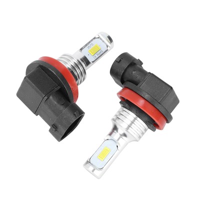 2pcs Aluminum Shell H8 H11 80W 6500K CSP White Fog Light Bulb & Decode 12 24 CRY