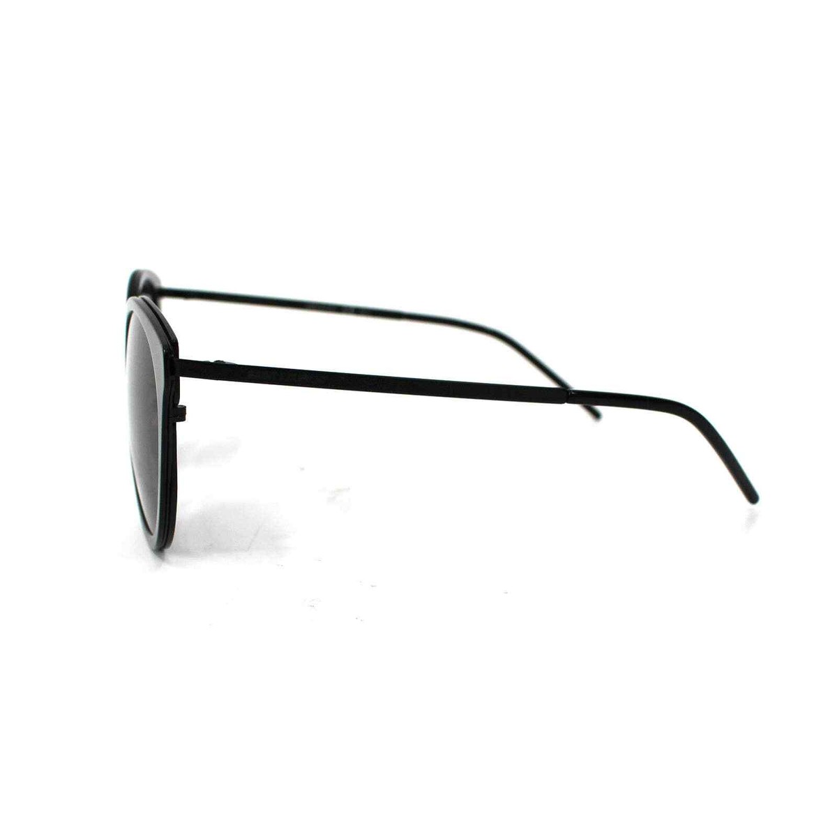 Saint Laurent Black Slim Lightweight Cat-Eye Sunglasses NEW 
