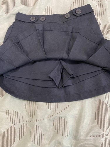 NWOT CHAPS Navy Blue Girls 5 Pleated Uniform Skort Approved Schoolwear Skirt - Picture 2 of 3
