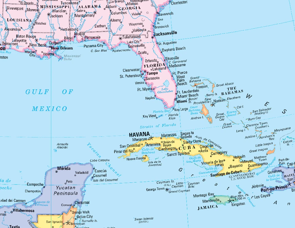 Cartel de mapa de pared del continente de América del Norte Cool Owl Maps - papel 24"x32" Foto 2 de 3