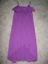 Pure Energy women's plus size 2 18/20 high-low purple sundress ruffles