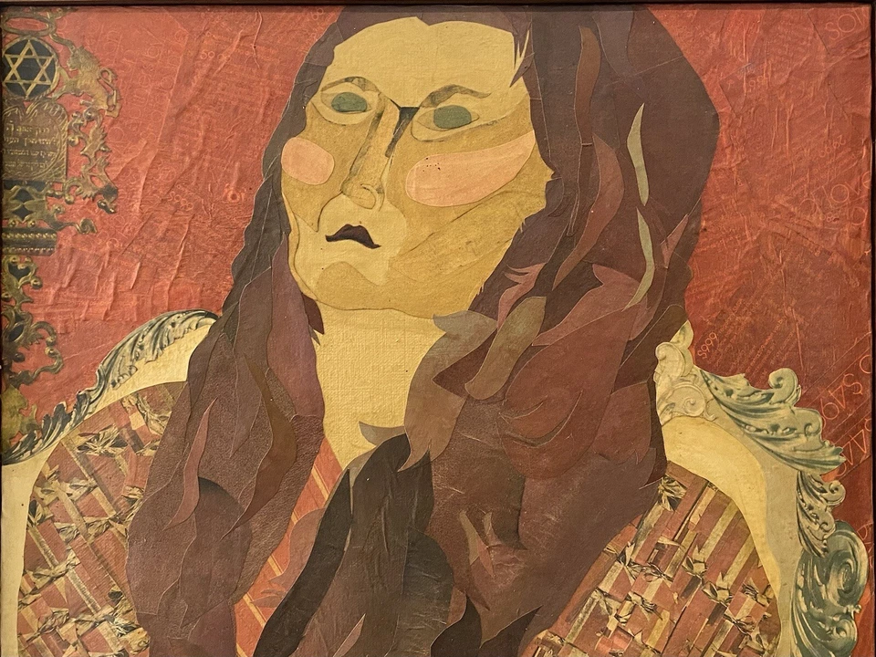 🔥 复古现代犹太印象派女性肖像拼贴画,20 世纪 60 年代 — 第 4/4 张图片