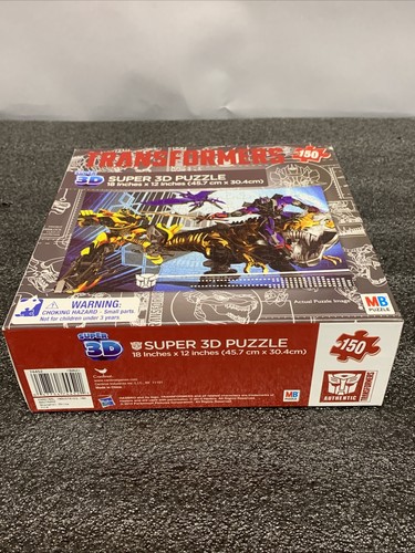 TRANSFORMERS Super 3D 150 Piece Jigsaw Puzzle 18" X 12" Dinobot Grimlock New - Picture 5 of 5
