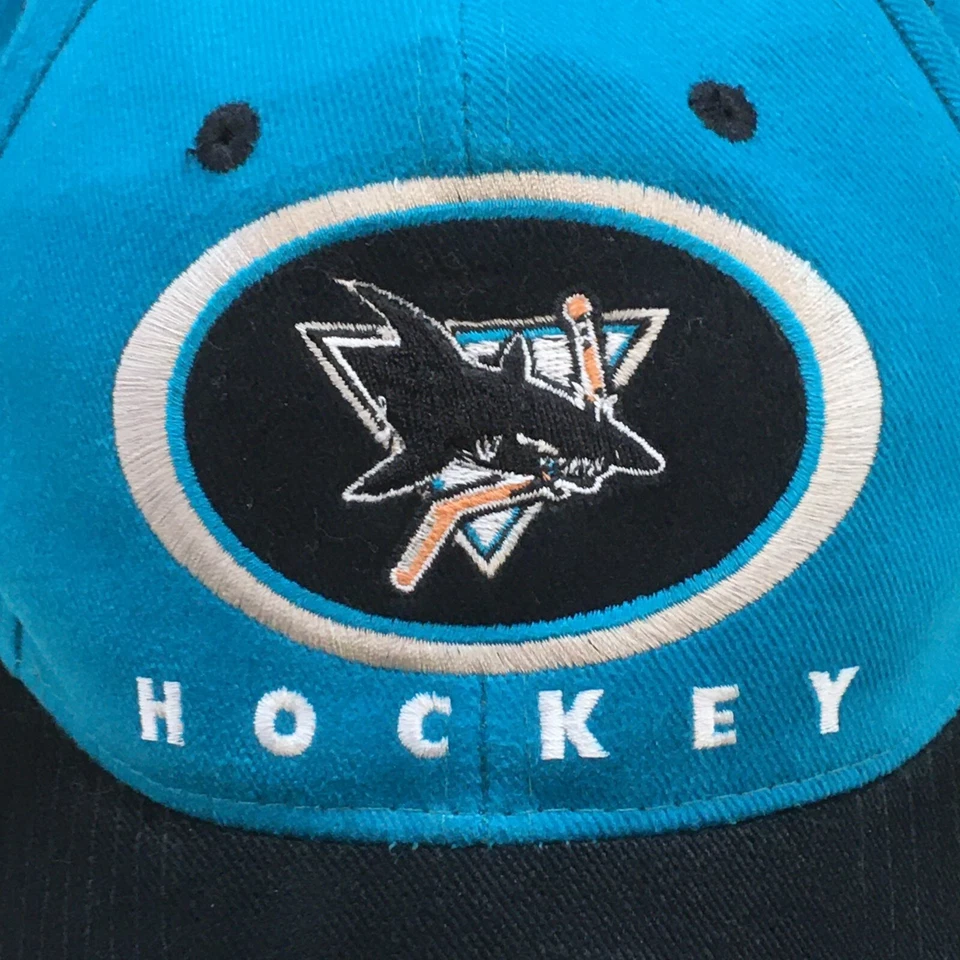 Gorra de béisbol de hockey San Jose Sharks para hombre azul OS logotipo bordado ajustable Foto 3 de 4