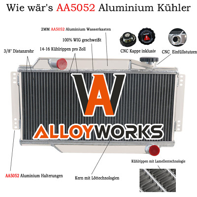 2 Reihe Kühler Für 1964-1980 Triumph Spitfire MK3 MK4 1500 1965 1966 Aluminium