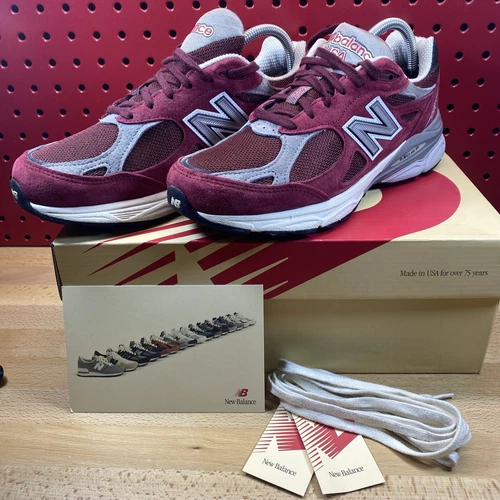 New Balance 8D Teddy Santis x 990v3 Made in USA Scarlet Marblehead Size CLEAN!