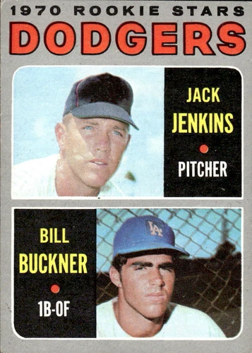 1970 TOPPS BILL BUCKNER 286 VG-EX JACK JENKINS RC BASEBALL LOS ANGELES DODGERS
