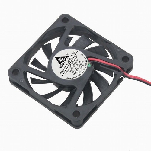 12V 60mm x 10mm 2 Pin CPU Brushless Cooling Fan PC Cooler Heat Sink Black 6010 - Picture 3 of 11