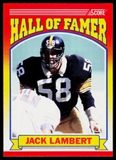 Jack Lambert, 1990 Score, #598, Pittsburgh Steelers,