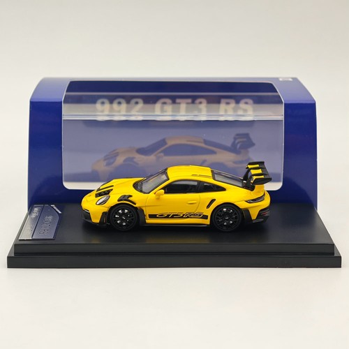 1:64 SW Porsche 992 GT3 RS Racing Sports Yellow Diecast Models Car Collection - Picture 8 of 9