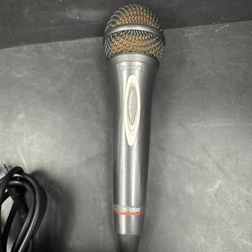 Vintage Sony F-V320 Dynamic Cable Microphone Karaoke Speaking w/ Cord - Picture 2 of 8