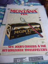 Montana Tea Advertising Poster Original 1930's L. Sebregts Size 730 mm x 1100 mm