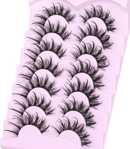 Lashes Wispy False Eyelashes Manga Lashes Fluffy Strip Fake Lashes Pack 20mm ... - Picture 4 of 7