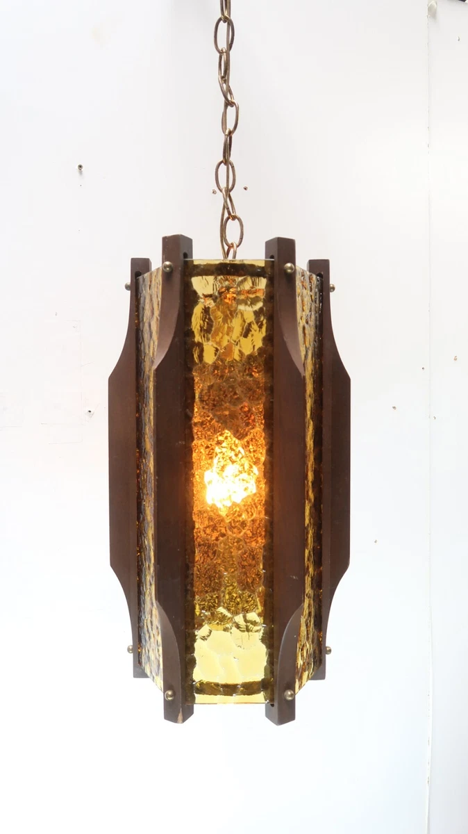 Wood and glass clearance light fixtures