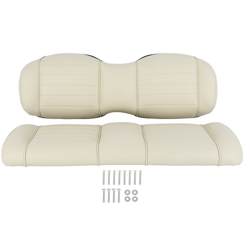 Deluxe Seat Bottom Back Cushion Set Universal for Club Car EZGO Yamaha White - Picture 3 of 9