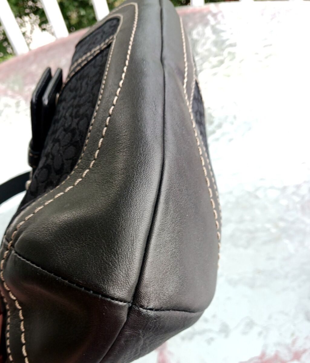 Coach F11517 Vintage Soho Black Signature C Canvas Coach F11517 Vintage Soho Black Signature C Canvas