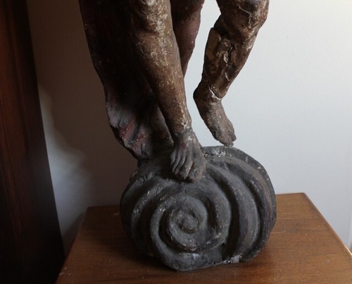 Antica Scultura policroma in legno cristo risorto - Foto 7 di 17