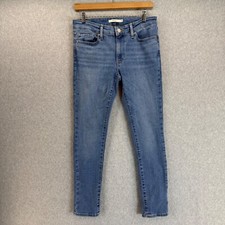 Levis 711 Skinny Jeans Womens Size 28 Medium Wash Denim Stretch Ankle Length
