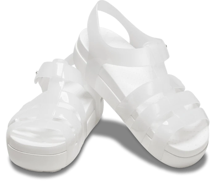 Crocs Sandals CROCS SPLASH GLOSSY FISHERMAN White Size M3 W5 M7 W9