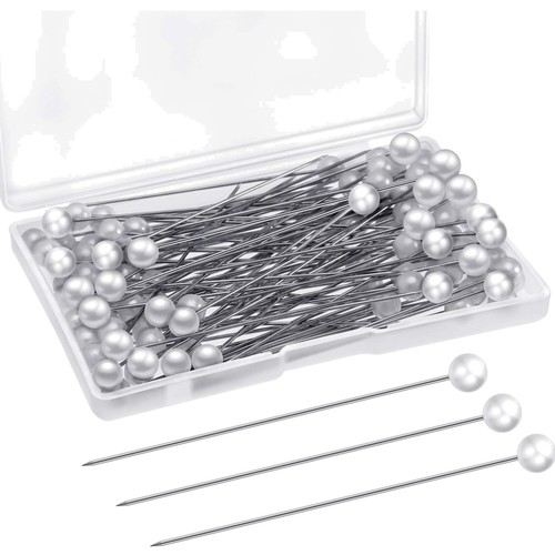 100pcs Faux Pearl Corsage Boutonniere Pins - Elegant Wedding Decor Essentials