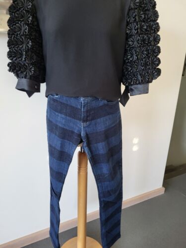 LOVE MOSCHINO Jeans Gr. 27 , 36 38 Blau Streifen - Bild 3 von 6