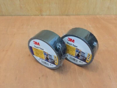 2 x 3M DUCT TAPE 50mm x 50M WEATHERPROOF BLACK Extra Strong Duck