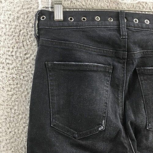 Current/Elliott Ankle Skinny Jeans Womens 28 (actual 30x28) Black Denim Studded - Picture 13 of 19